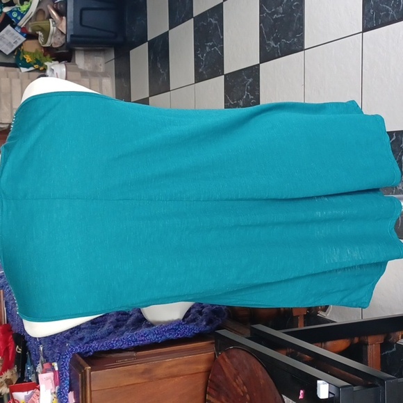 Faded Glory Sleeveless Enbroidered Tank Top, 2X, 23" PTP, 31" L - Picture 3 of 6